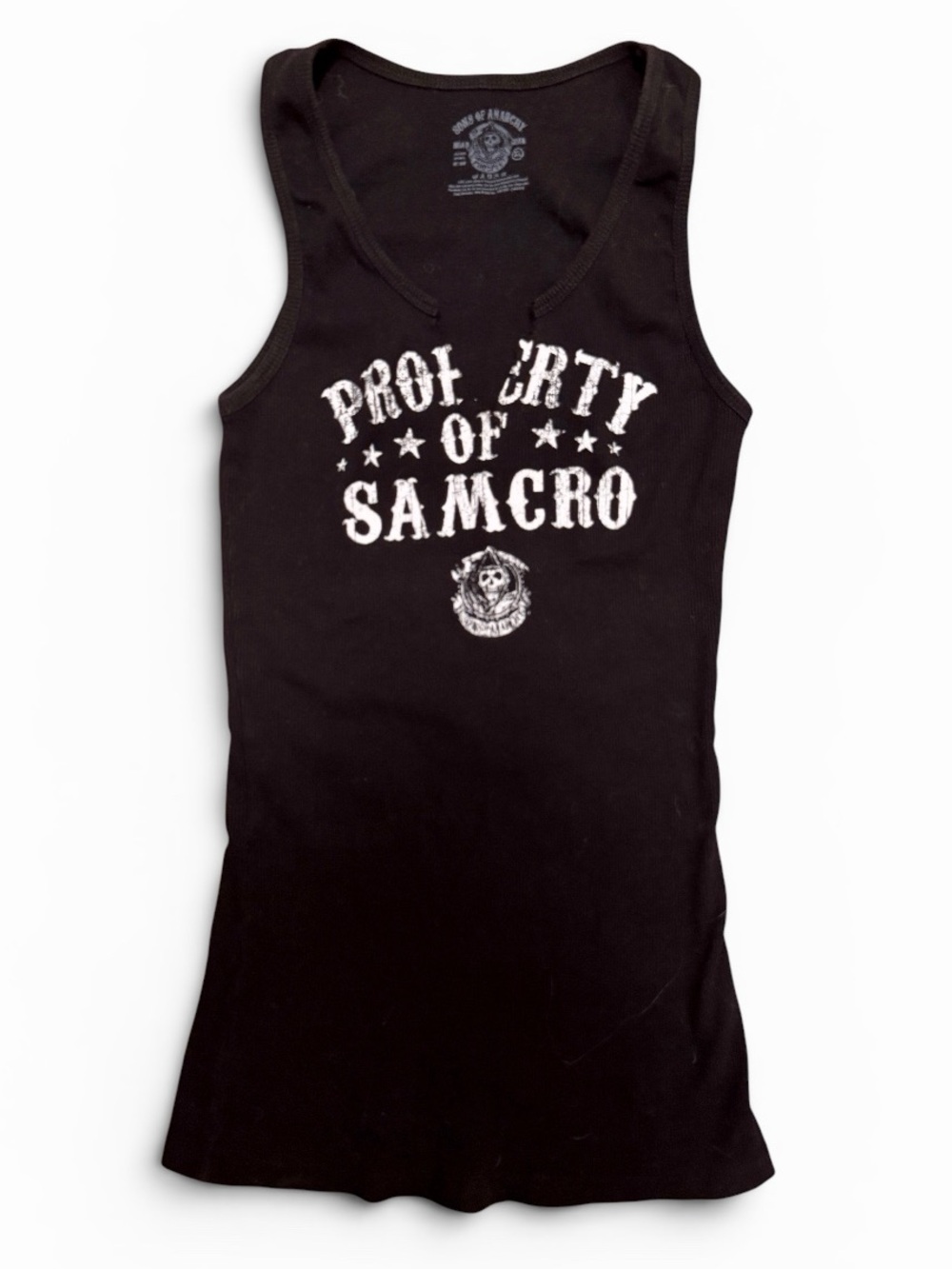 Sons Of Anarchy Property of SAMCRO Tank Top Black Ribbed Racerback